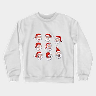 Santa Claus Faces Crewneck Sweatshirt